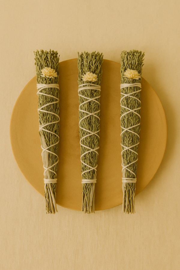Bouquet de purification à la sauge cyprès et fleurs - équilibre émotionnel et encrage naturel