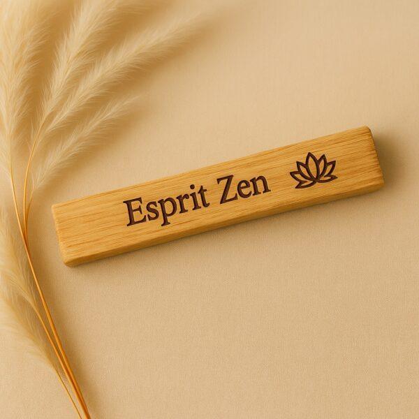 Bâton de Palo Santo gravé Esprit Zen avec symbole lotus