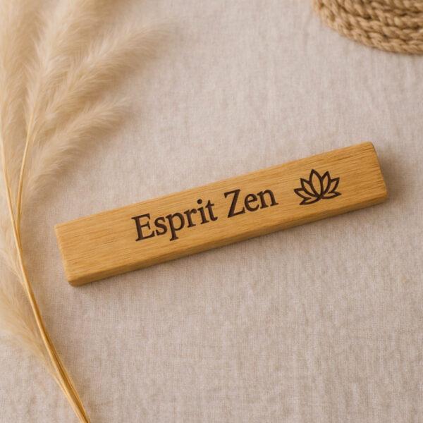Bâton de Palo Santo gravé Esprit Zen pour rituel de purification et bien-être