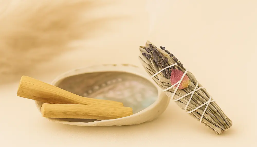 Palo Santo, sauge et coquille d’Abalone pour rituel de purification