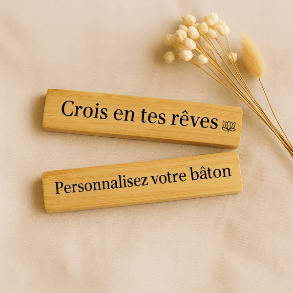 Bâton de Palo Santo personnalisé avec gravure 