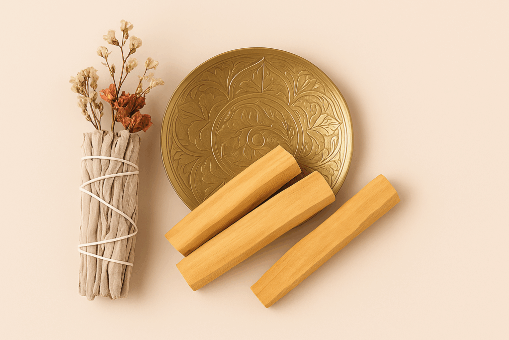 Purification énergétique avec sauge blanche et Palo Santo