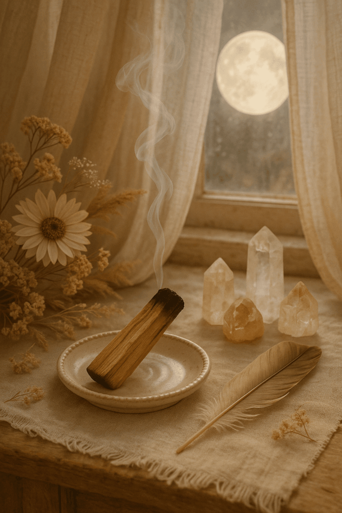 Rituel de pleine lune avec Palo Santo – purification, énergie et intention sacrée