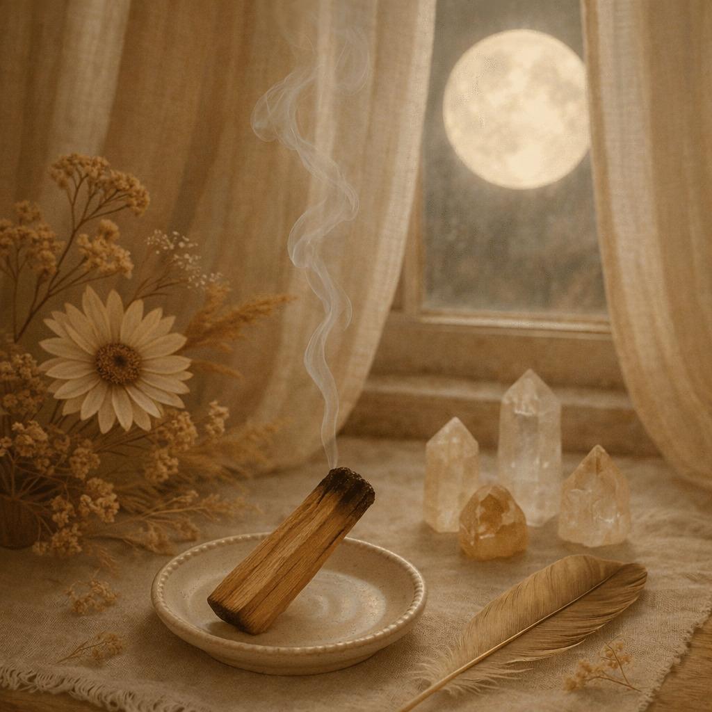Rituel de pleine lune avec Palo Santo – purification, énergie et intention sacrée