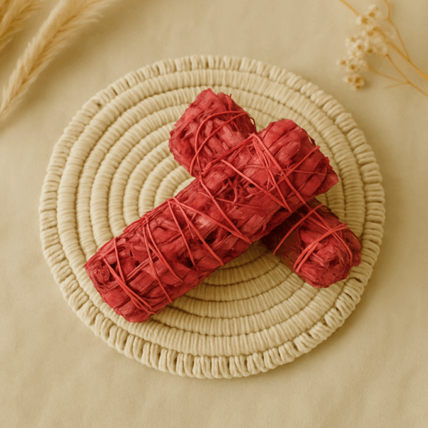 Bâton de sauge rouge au Sang du Dragon pour purifier les lieux, renforcer les protections et dissiper les énergies stagnantes